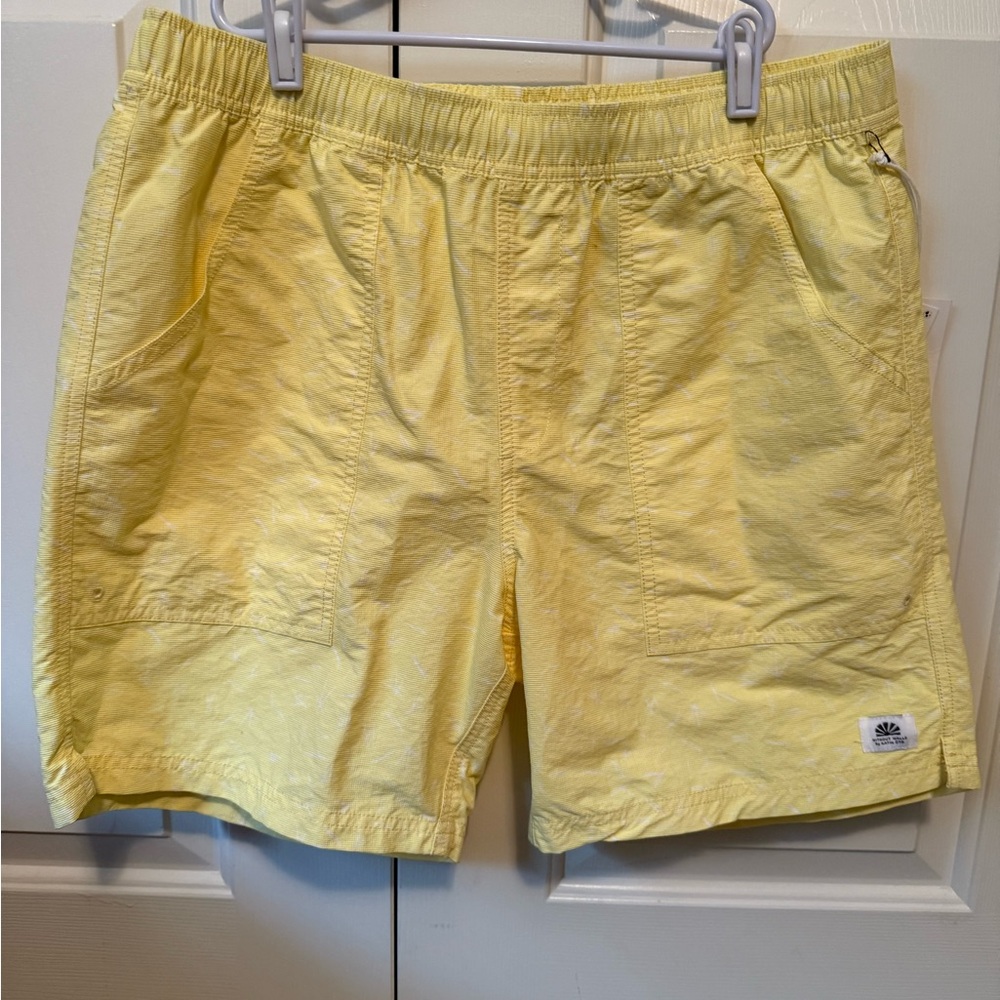 Without Walls by Katin OTG Yellow Athletic Shorts Lightweight Elastic Waist